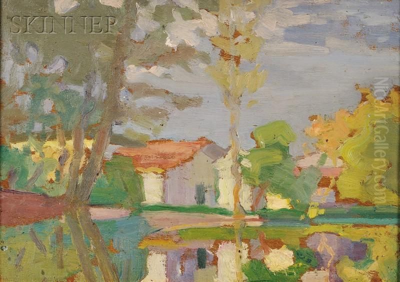 Landscape Study Oil Painting by Joseph Berges
