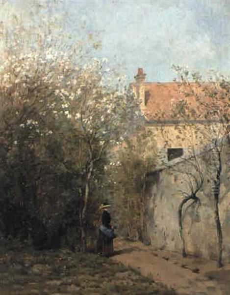 Le Printemps A La Campagne Oil Painting by Gustave Maincent