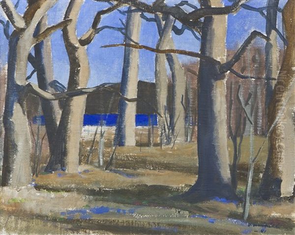 Early Spring Oil Painting by Otto Makila