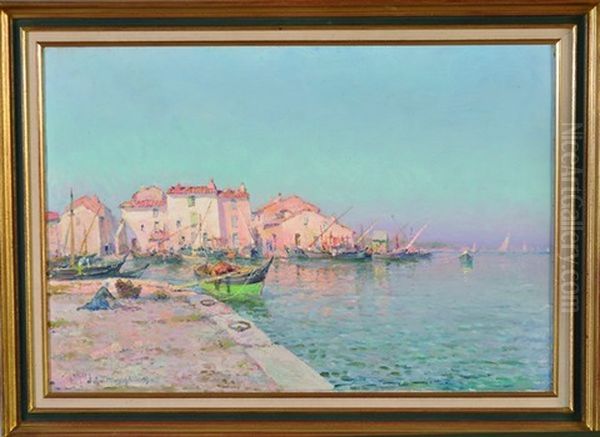 Martigues (provence) Oil Painting by Henri Malfroy-Savigny