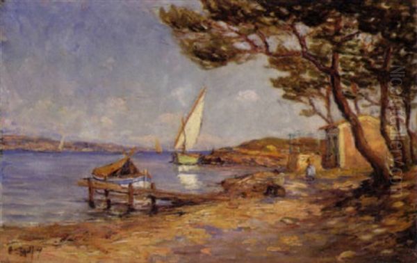 Environs De Martigues Oil Painting by Henri Malfroy-Savigny