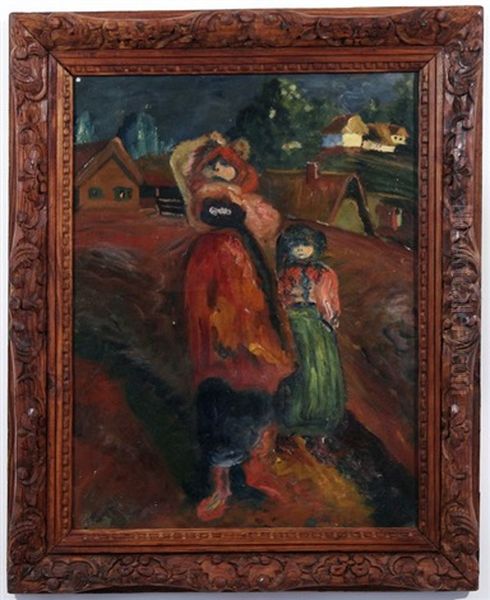 Mother And Child Oil Painting by Filip Malyavin