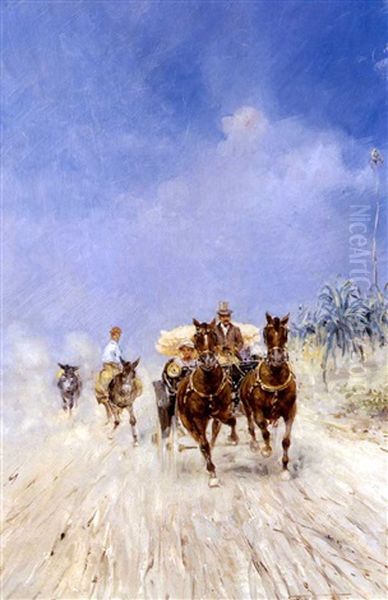 In Carrozella Oil Painting by Francesco Mancini