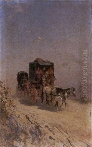 Carrozze Oil Painting by Francesco Mancini