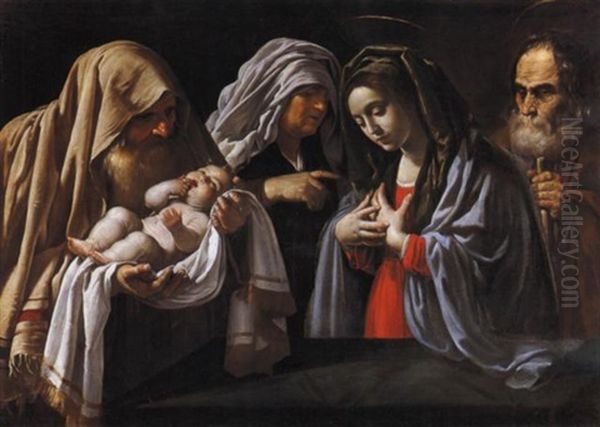 La Presentazione Al Tempio Oil Painting by Rutilio Manetti