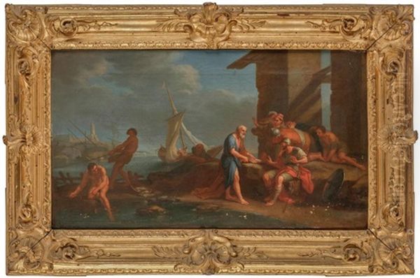 Le Retour De La Peche Oil Painting by Adrien Manglard