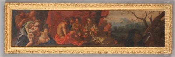 Allegorical Scenes (2 Works) Oil Painting by Carlo Maratta