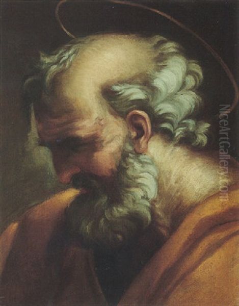 Saint Peter (?) Oil Painting by Carlo Maratta or Maratti