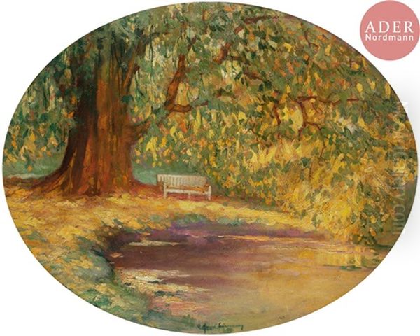 Le Banc Oil Painting by Pierre Amede Marcel-Beronneau