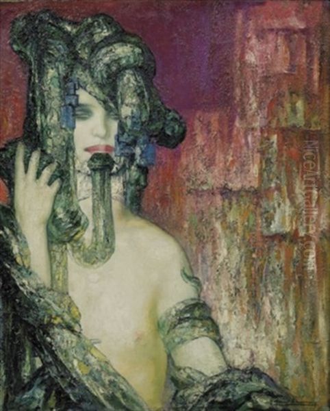Gorgone Oil Painting by Pierre Amede Marcel-Beronneau
