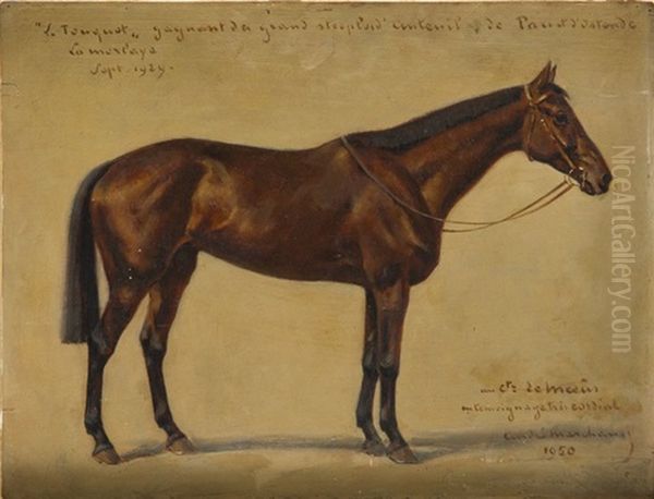 A Horse Oil Painting by Andre Marchand