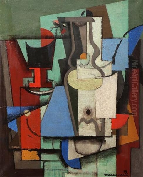 Nature Morte Cubiste Oil Painting by Louis Marcoussis