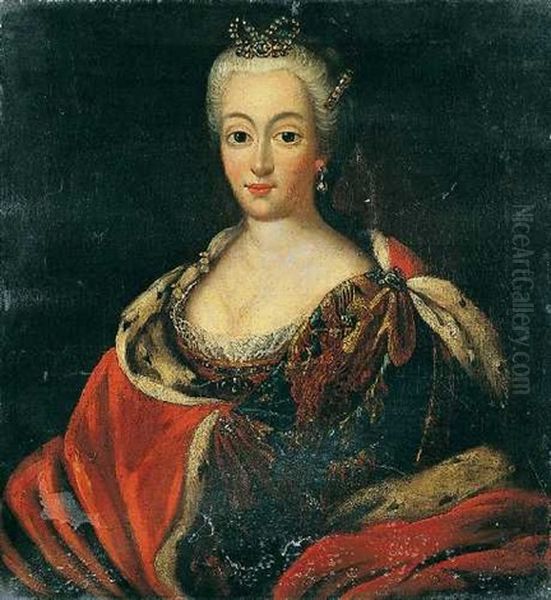 Bildnisse Des Kurfursten Karl Albrecht Von Bayern Und Seiner Gemahlin Maria Amalia Oil Painting by George de Marees