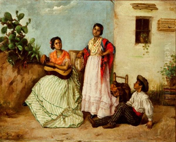 Escena Andaluza Oil Painting by Enrique Marin Higuero