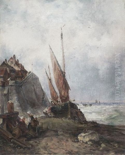 Kustenszene Oil Painting by Jacob Henricus Maris