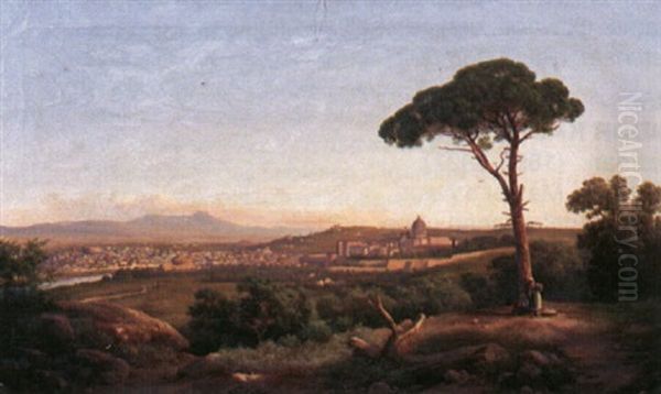 View Of Rome Oil Painting by Karoly Marko the Younger