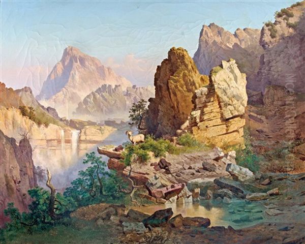 Hegyvideki Tajkep Zergekkel Oil Painting by Ferenc (Franz) Marko