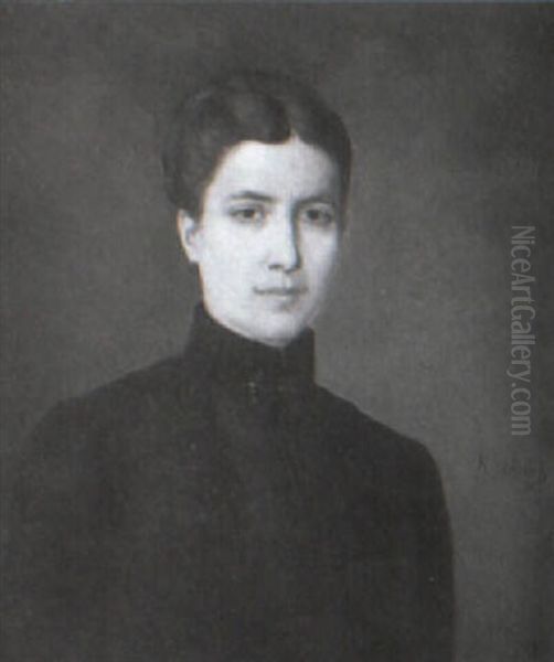 Retrato De Dama Oil Painting by Ramon Marti Alsina