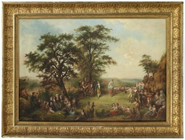 Fest I Det Grona Oil Painting by Elias Martin