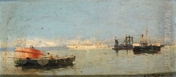 Marina Oil Painting by Juan Martinez Abades