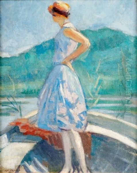 Promenade En Barque Oil Painting by Jacqueline Marval