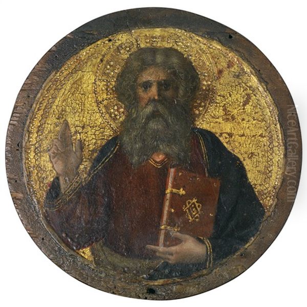 Segnender Gottvater Oil Painting by Tommaso di Cristoforo Fini Masolino da Panicale