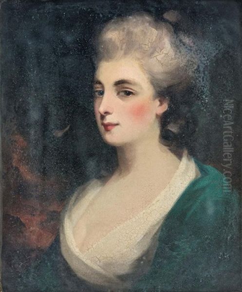 Portrait De Femme Oil Painting by John James Masquerier