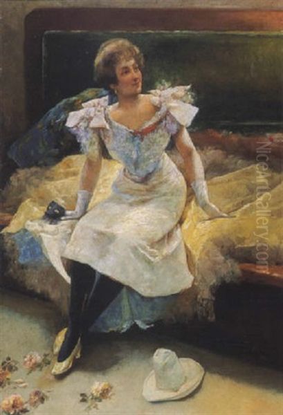 Baile De Mascaras Oil Painting by Francisco Masriera Manovens