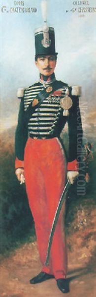 Louis De Chateaubriand, Colonel Du 4ieme Chasseurs Oil Painting by Emmanuel Auguste Masse