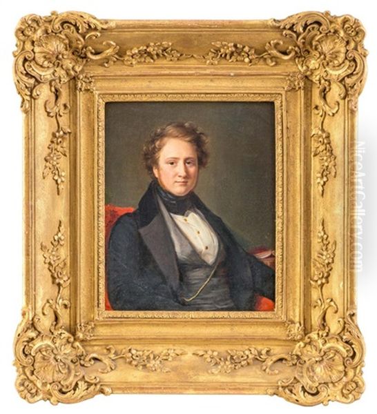 Louis Trembley-roguin Et Suzanne Trembley-roguin Oil Painting by Firmin Massot