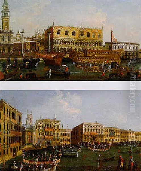 Venetian Views Oil Painting by  Master of the Langmatt Foundation Views