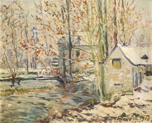Paysage D'hiver Oil Painting by Maxime Maufra