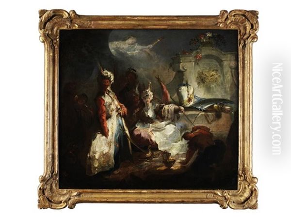 Asia (turkische Szene) Oil Painting by Franz Anton Maulbertsch