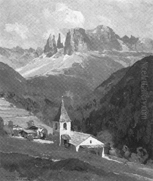 St. Cyprian, Rosengarten Oil Painting by Hans Maurus