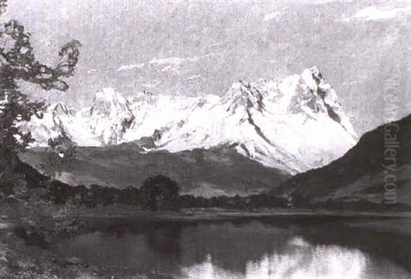 Abend Am Zellersee Mit Steinernem Meer Oil Painting by Hans Maurus