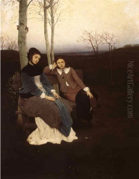 Adagio Oil Painting by Gabriel von Max