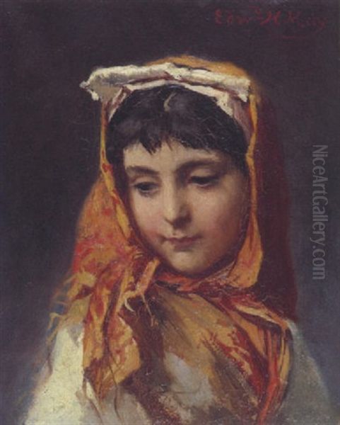 Bildnis Eines Madchens Oil Painting by Edward Harrison May