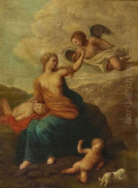 The Heavenly And Earthly Love Oil Painting by Constance (Marie Francoise C. La Martiniere) Mayer