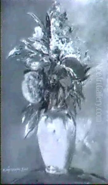 Blumenstrauss Oil Painting by Max Mayrshofer