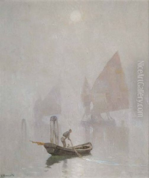 Pescatore Oil Painting by Emo Mazzetti