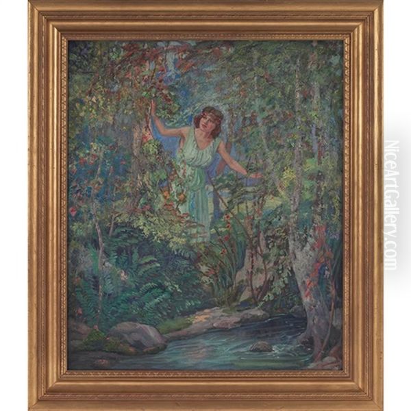 Nymph Oil Painting by James Edwin Mcburney