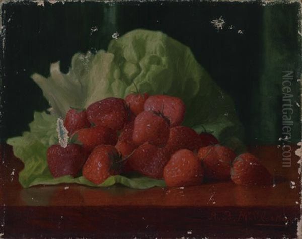 Still Life With Strawberries Oil Painting by Alberta Binford McCloskey