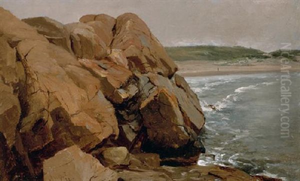 Bass Rocks, 1872 Oil Painting by Jervis McEntee