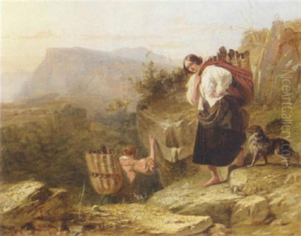 The Peat Gatherers Oil Painting by McIan, Robert Ronald