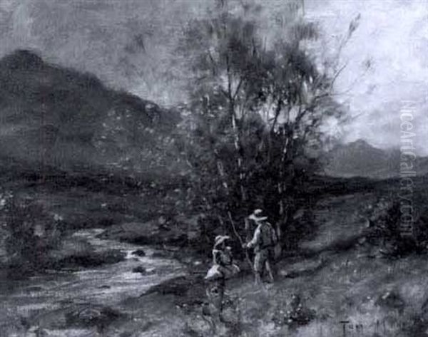 Autumn In The Glen Oil Painting by Thomas Hope Mckay