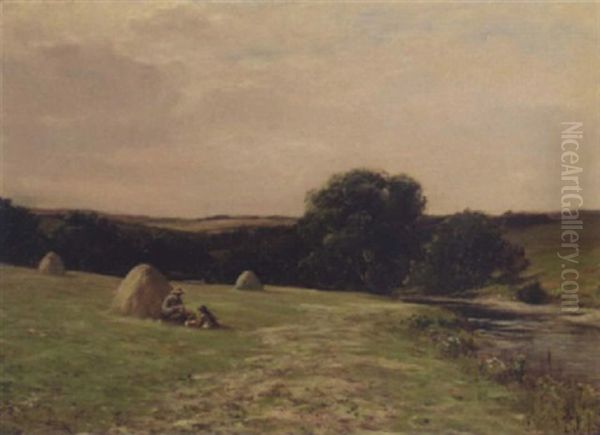 Hay Time, Renfrewshire Oil Painting by Thomas Hope Mckay