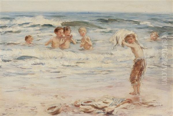 The Bathers Oil Painting by William McTaggart