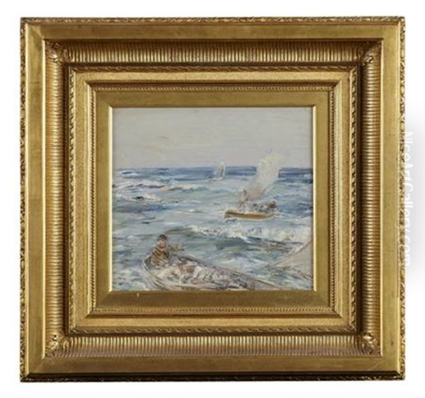 Return Of The Lobster Fishers Oil Painting by William McTaggart