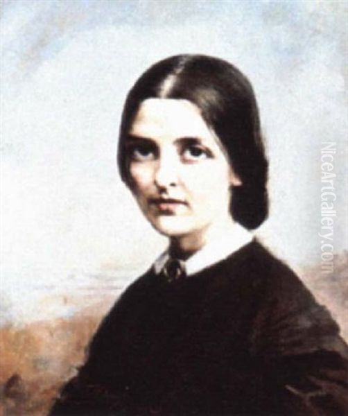 A Victorian Lassie (jane Eyre?) Oil Painting by William McTaggart