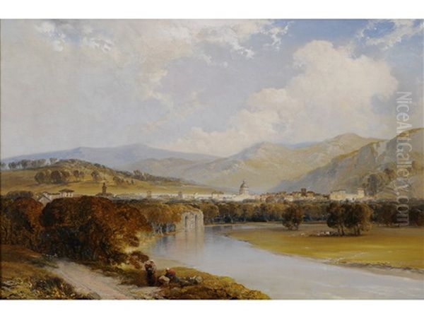 Como, Nth. Italy Oil Painting by Arthur Joseph Meadows